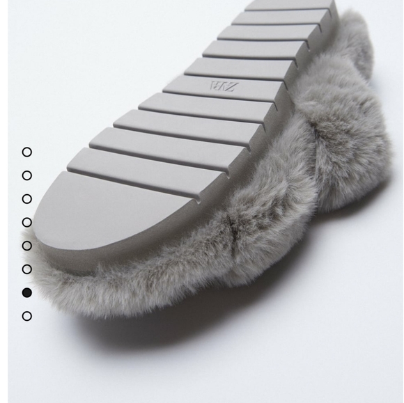 ZARA FAUX FUR LOW HEEL SANDALS Bloggers favorite - Picture 6 of 14